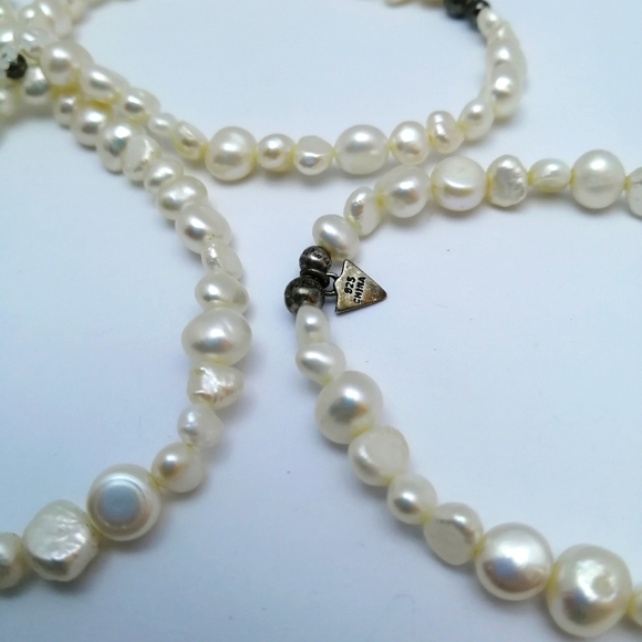 Jewelry - Genuine Pearl & Sterling Silver Bead Bracelets (6)